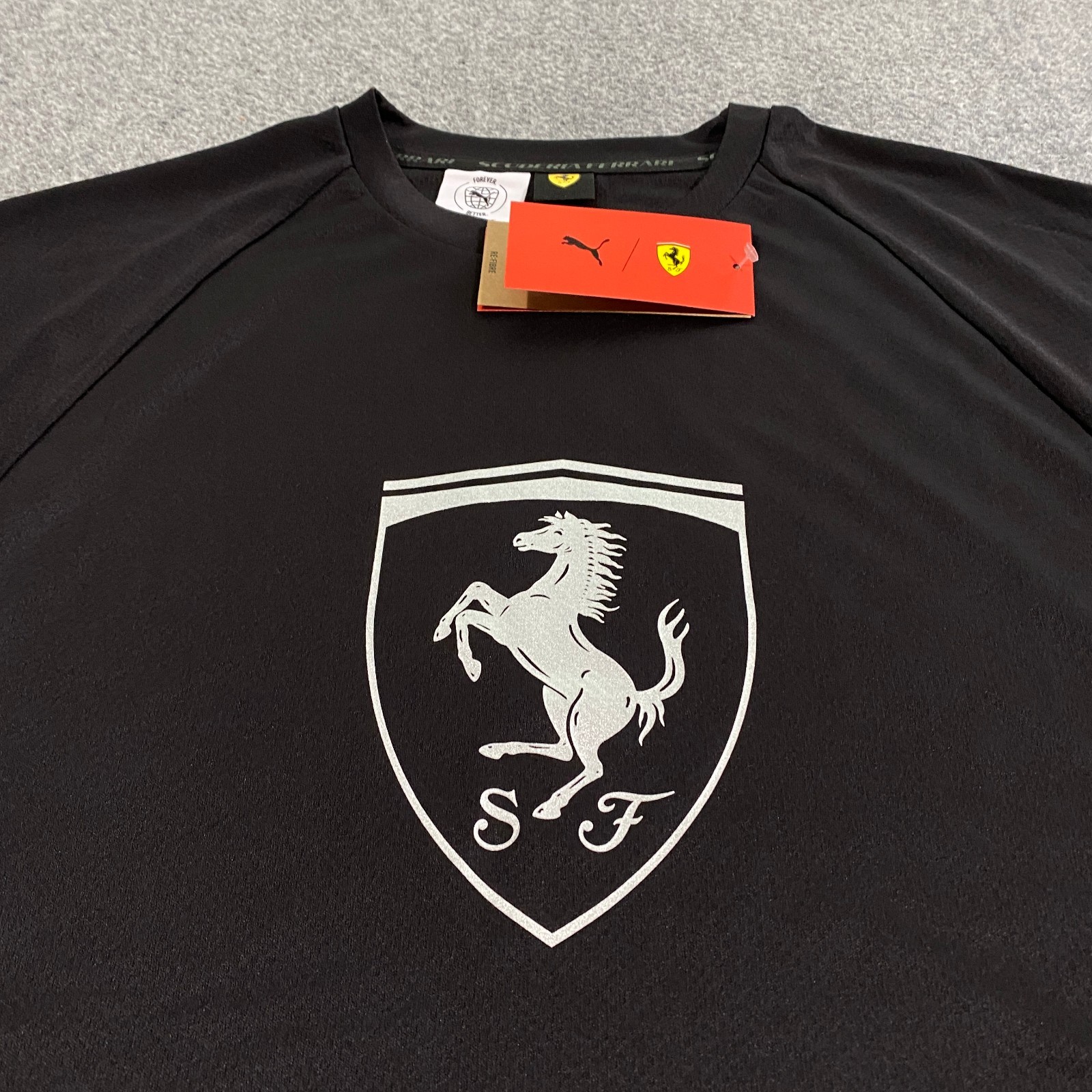 Puma Scuderia Ferrari Lifestyle Long Sleeve Jersey Shirt Adult L Black Red Logo gallery