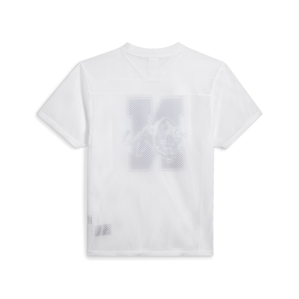 PUMA X Noah Mesh Practice Graphic VNeck Short Sleeve T-Shirt Mens White Casual gallery