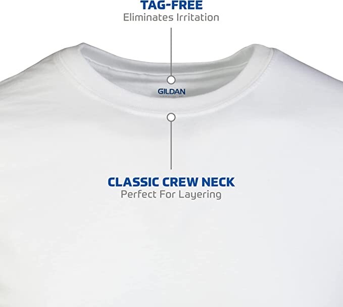 Gildan Men's Crew T-Shirts Multipack Style G1100 6 White (6-pack) gallery