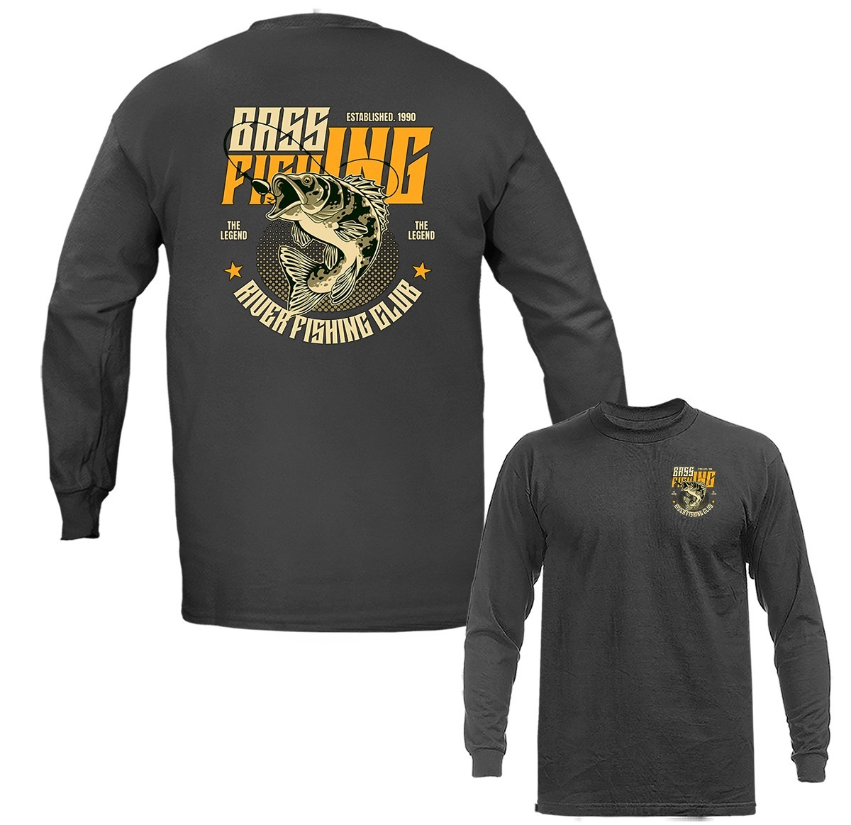 Bass Fishing Legend Outdoor Sports Fishing Long Sleeve T-Shirts gallery