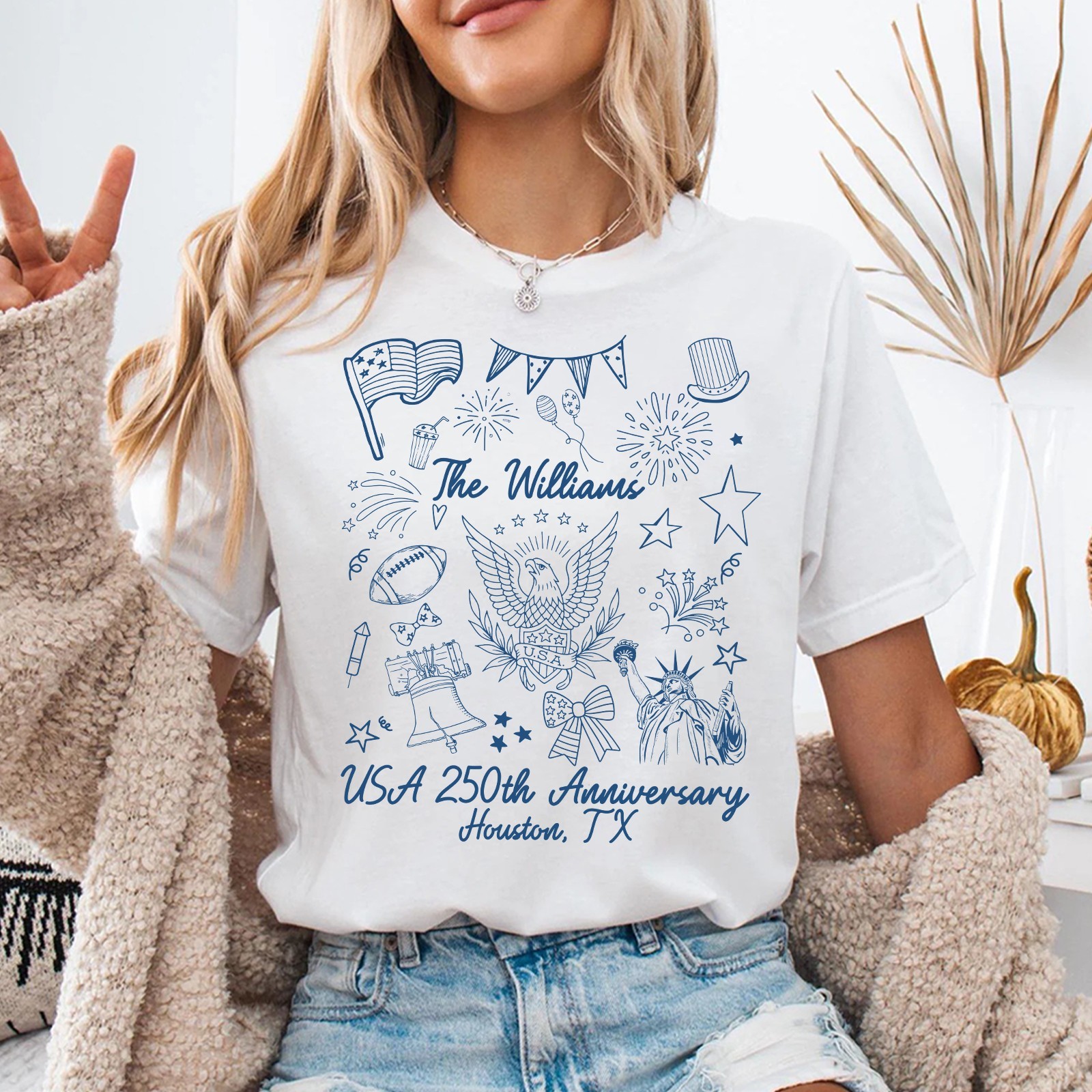 Personalized 4th July Family Reunion Shirt Custom Name Patriotic USA 250th Tee gallery