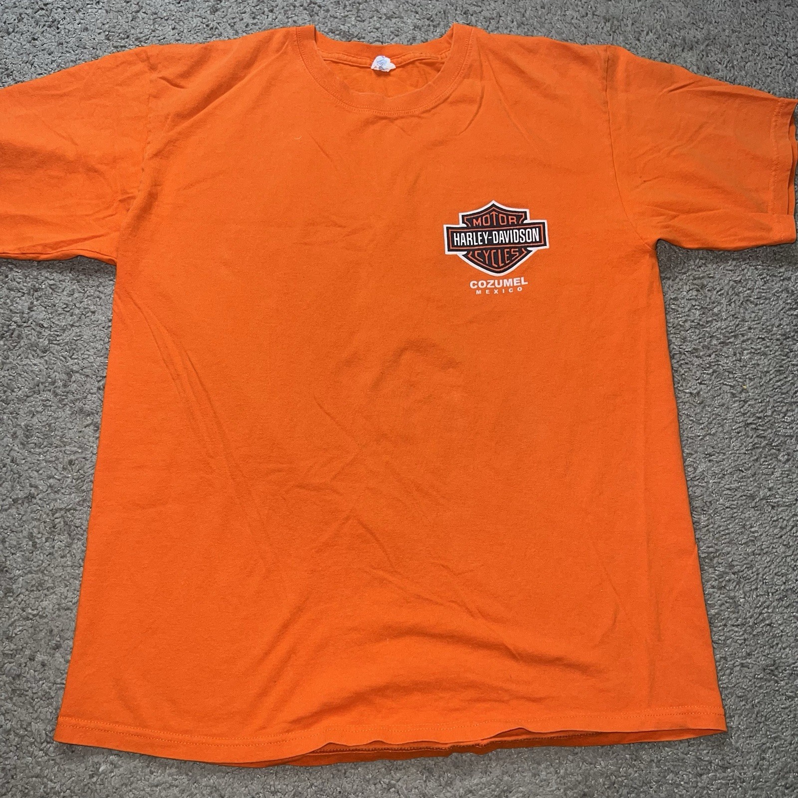 Harley Davidson American Legend t shirt orange Med Super clean lol-be Cozumel gallery
