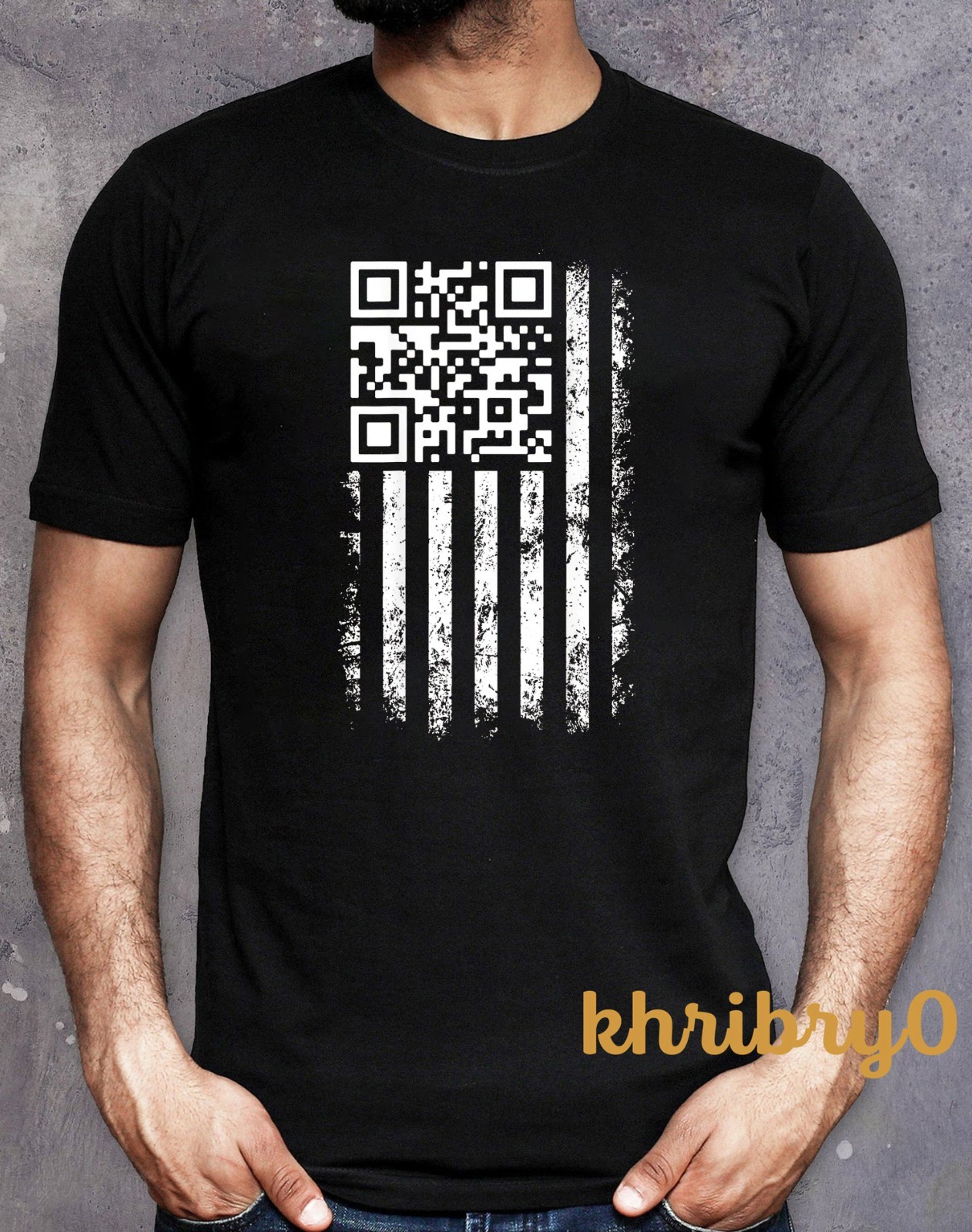 Funny QR Scan Me President Trump Dancing Code T-shirt gallery