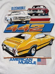 Vintage 80’s NOS Medium White Oldsmobile Shirt. 100% Cotton. Single Stitch.
