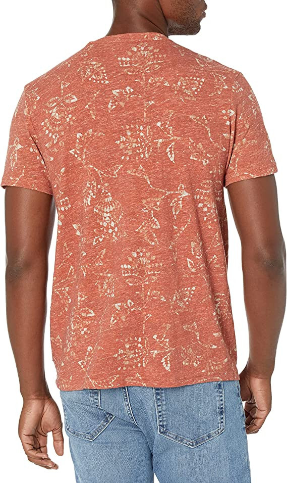Lucky Brand Men's Short Sleeve Crew Neck Batik Print Tee, Multi, Siza XXL gallery