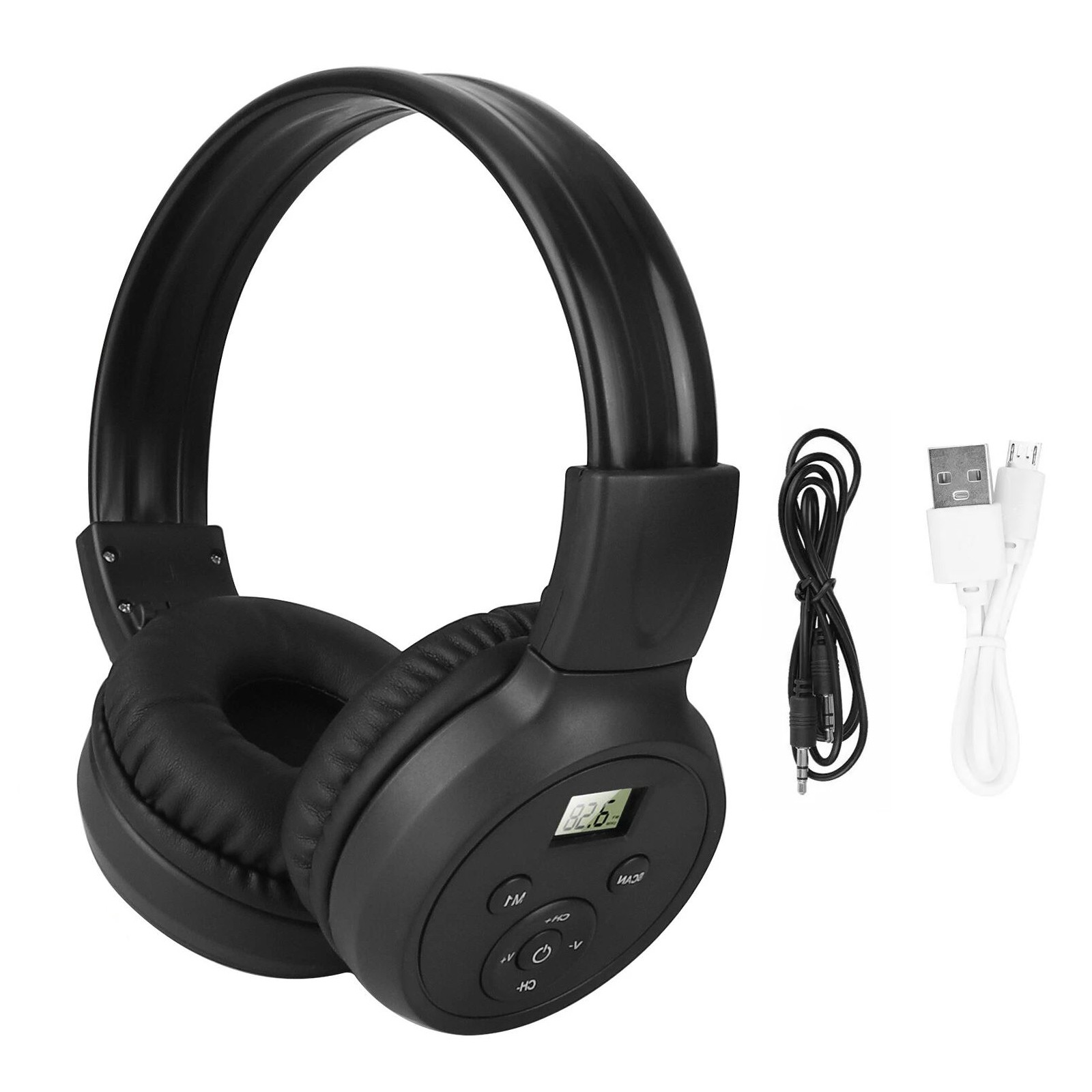 With 40mm 32Q 0.25W*2pcs Loudspeaker FM Digital Radio Receiver Headphone
