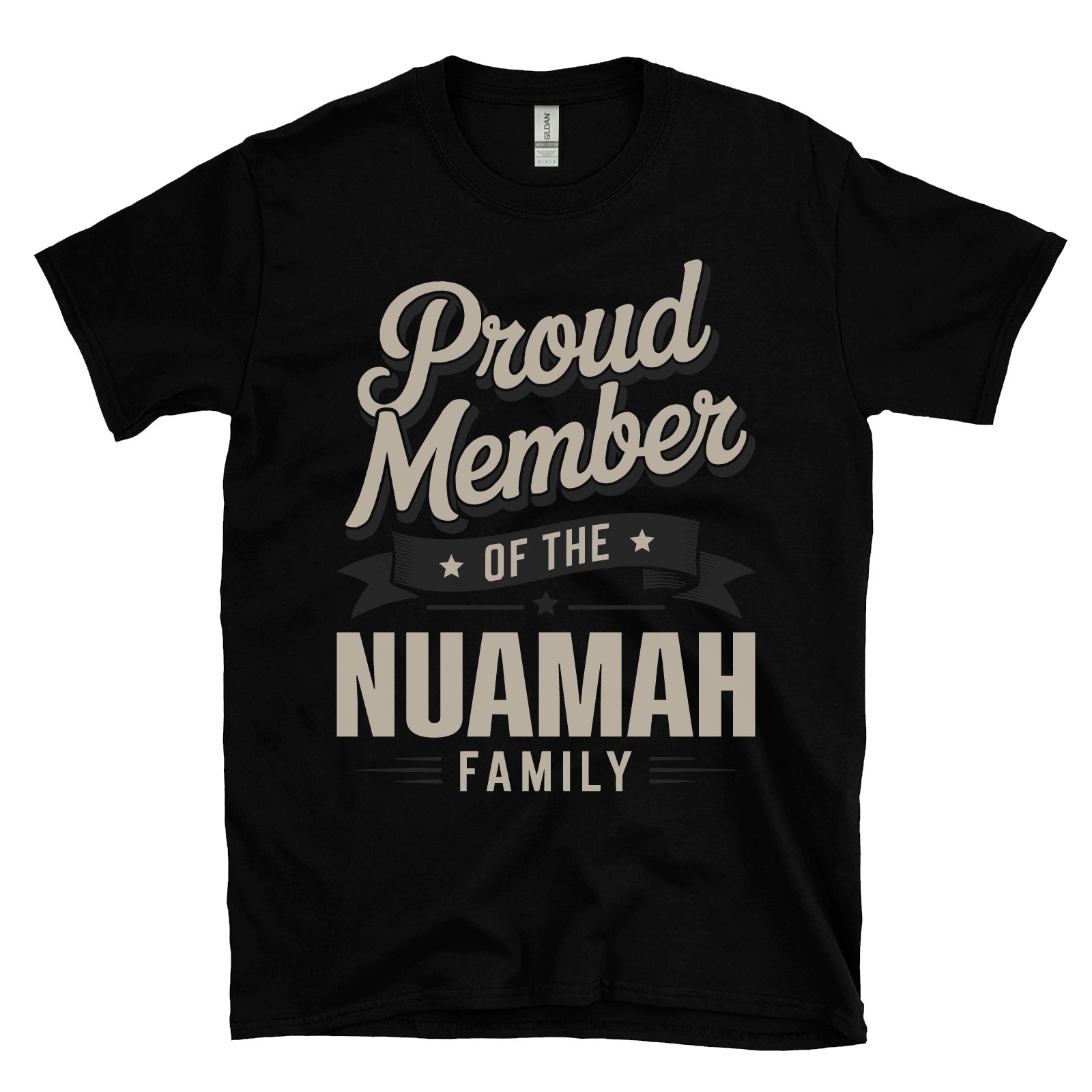 PROUD MEMBER OF THE NUAMAH FAMILY T-SHIRT surname last name heritage ancestry