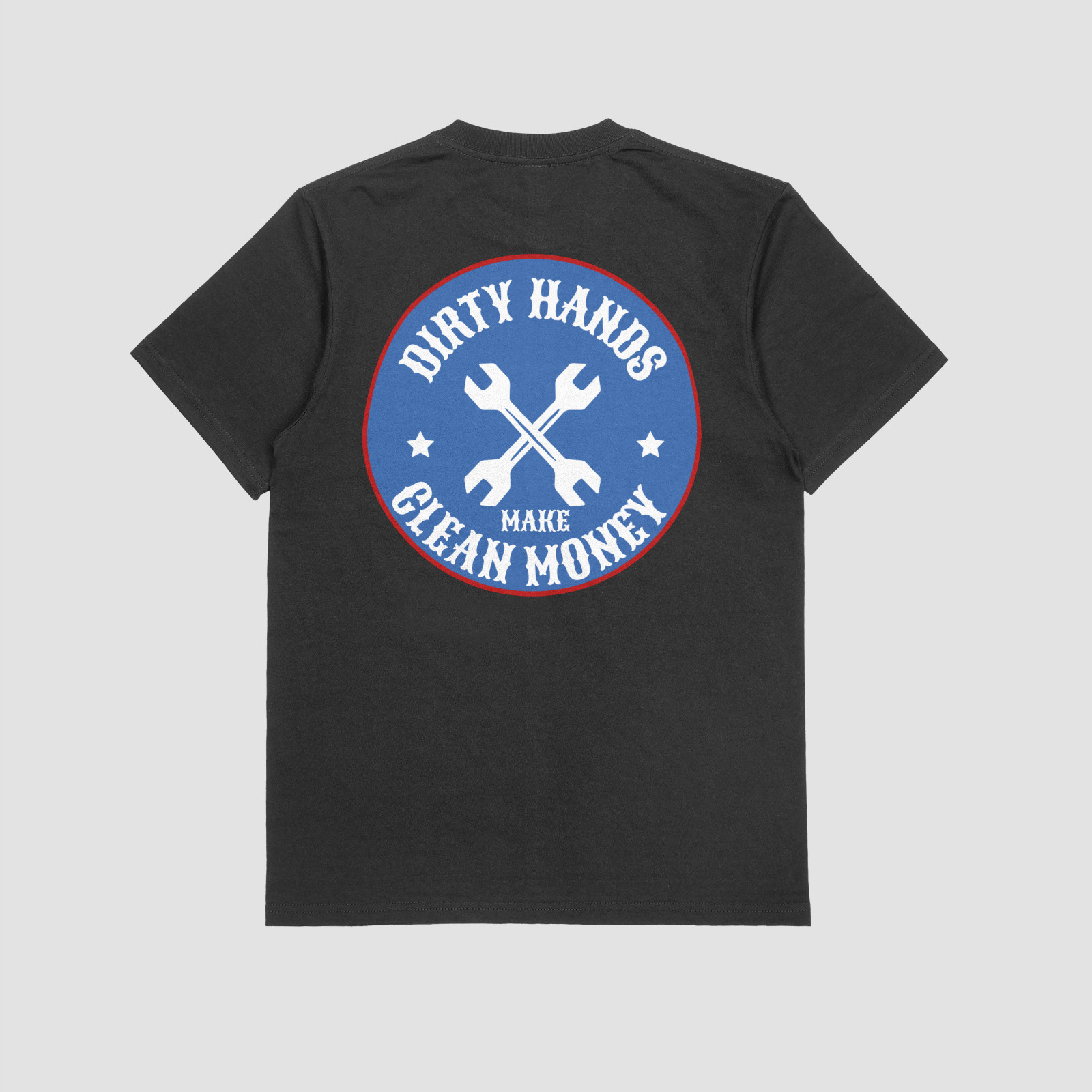 Dirty Hands Make Clean Money Shirt Blue Collar Work Pride Tee Back Print gallery