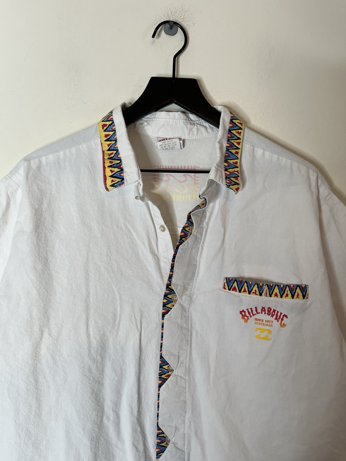 Vintage Billabong Surf Aztec Woven Shirt Mens Size Small Usa Made gallery