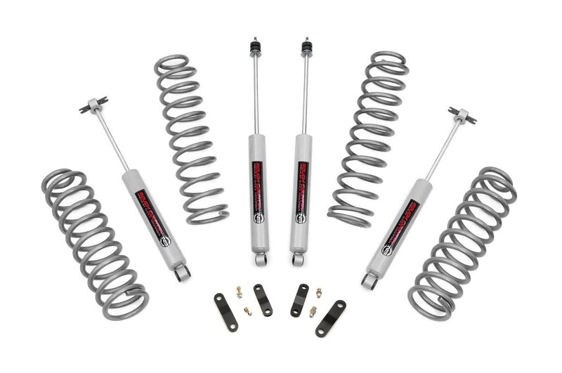 Rough Country 2.5″ Lift Kit with N3 Shocks for 07-18 Jeep Wrangler JK 2 Door 4WD