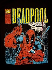 Marvel Deadpool Comics Greatest of All Time Men’s Black XXL 2XL T-Shirt New NWT