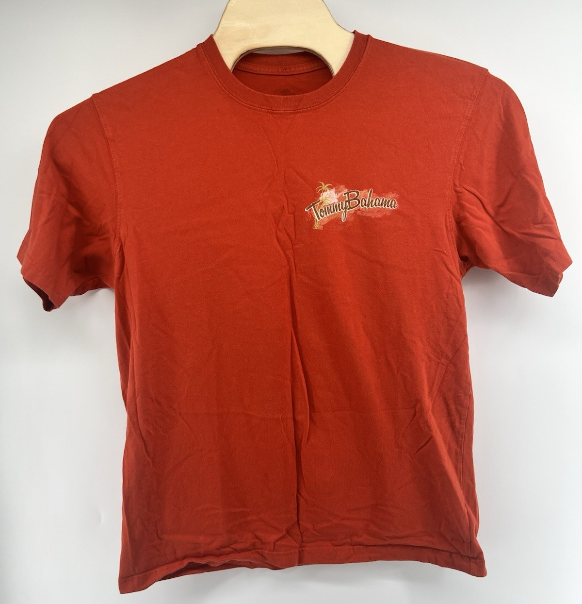 Tommy Bahama Large T Shirt Luxury Reel Estate Orange Graphic Fishing Marlin S/S gallery