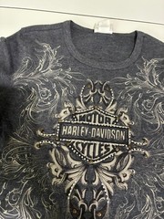 Harley Davidson Thermal Shirt Small Black Motorcycle Biker Grunge Skater Y2K VTG