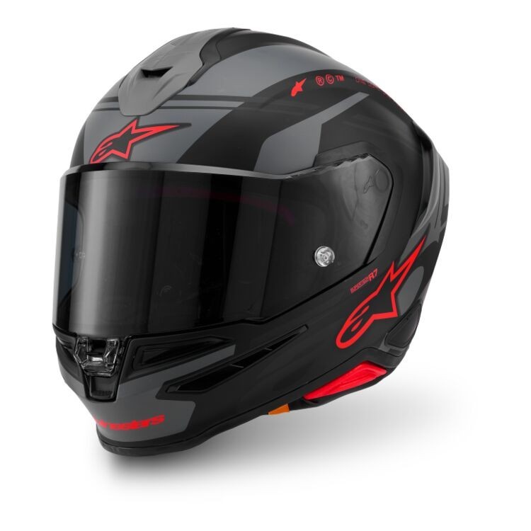 Alpinestars S-R7 A-Core Helmet Black Grey Red Size L Large USA SELLER