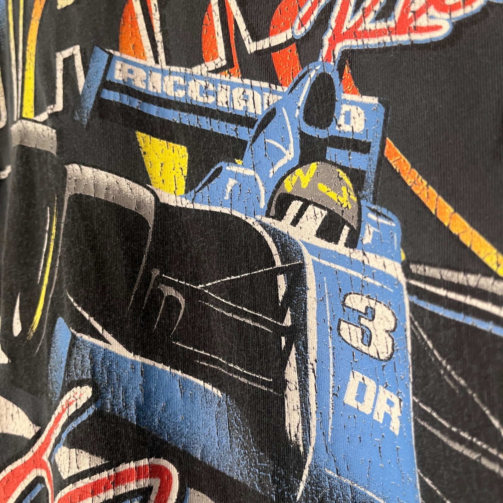 Daniel Ricciardo Formula 1 T Shirt Size Large Faded Black Vintage Style AOP Car gallery