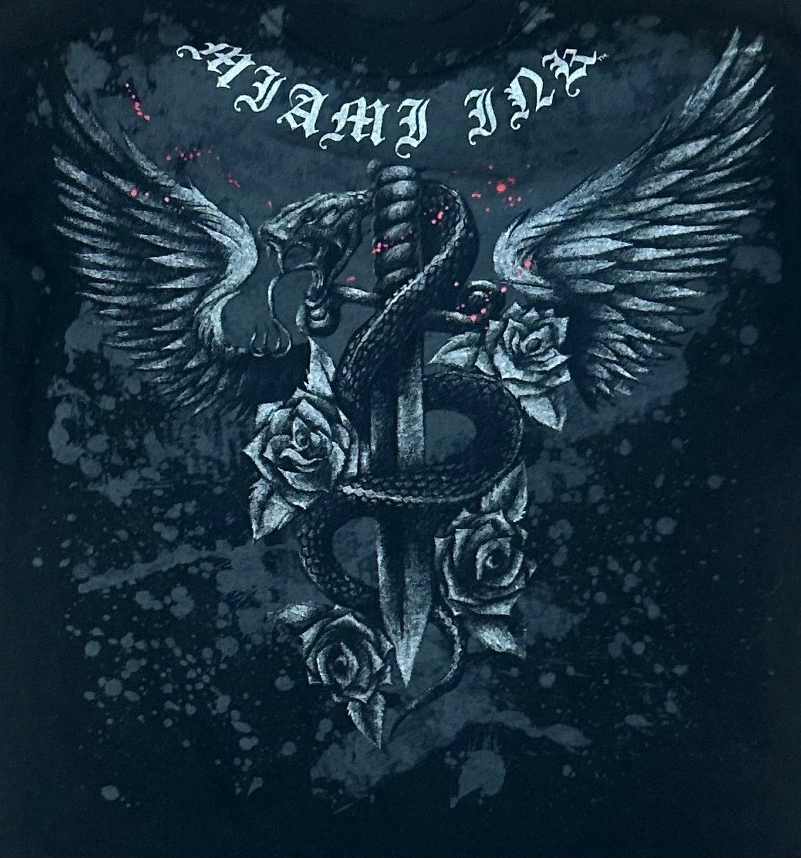 Vintage Y2K Miami Ink Snake & Dagger T Shirt Men’s Large Affliction Style Black gallery