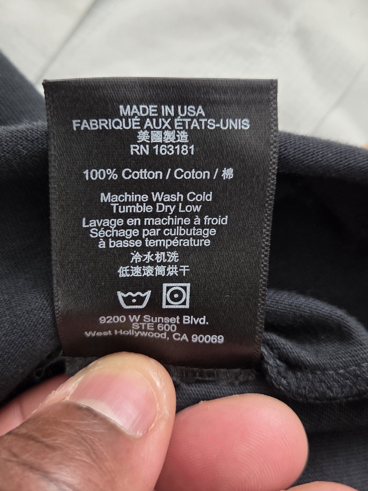 Rhude Flag Tee Vintage Black Sz Large gallery