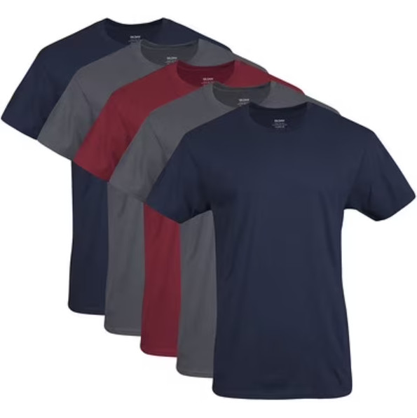 Gildan Adult Men's Short Sleeve Crew-Neck Assorted Color T-Shirt 5-Pack S-2XL gallery
