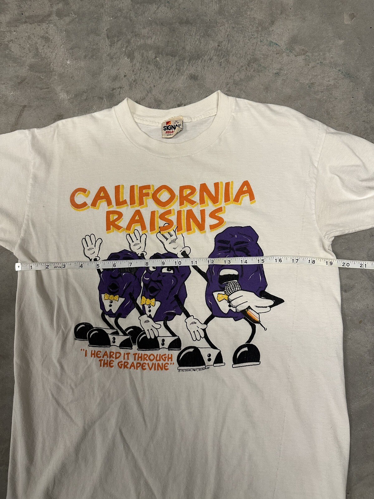 VTG 80s California Raisins Shirt Size M “I Heard It Through The Grapevine” gallery