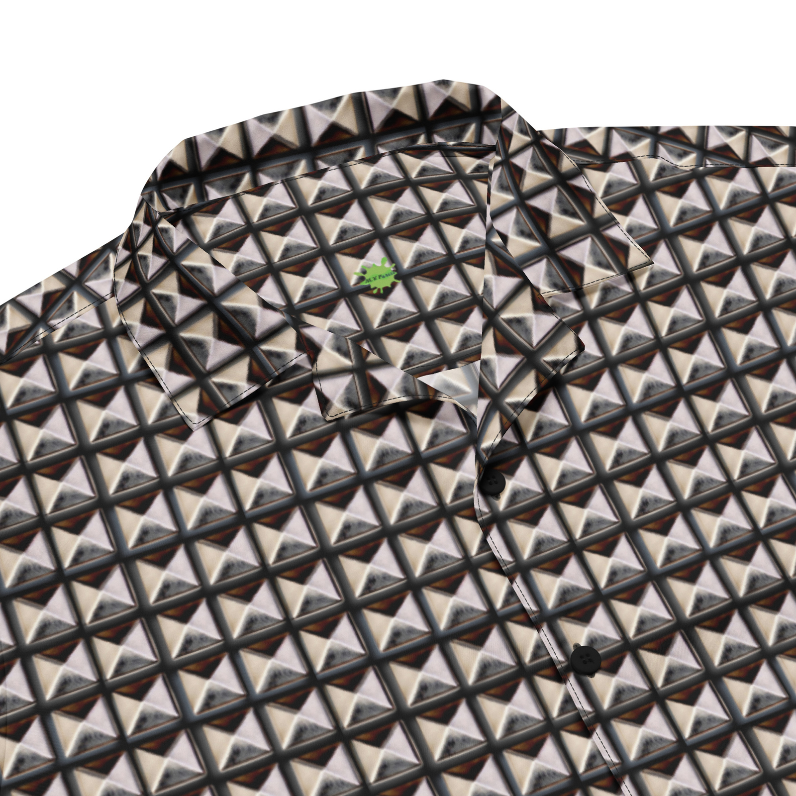 Studded Look - Black Lightweight Casual Button Up Dress Shirt gallery