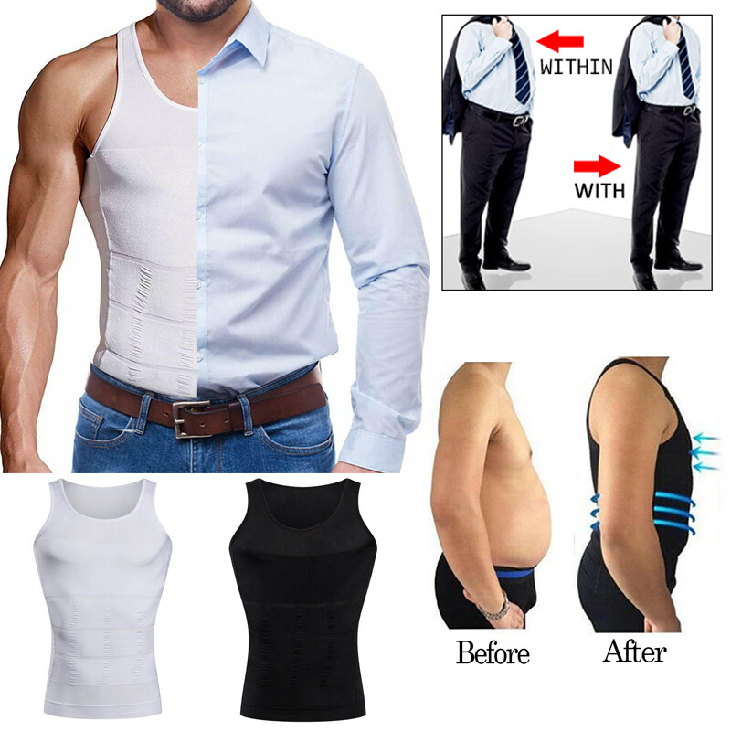 Men Body Shaper Slimming Tummy Vest Thermal Compression Shirt Tank Top Shapewear gallery