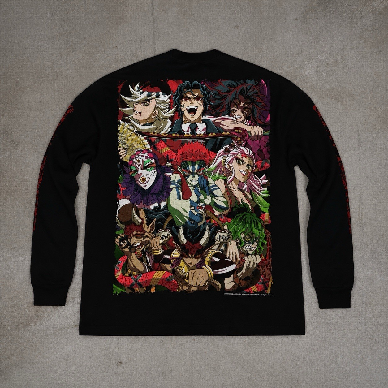 Demon Slayer Long Sleeve Shirt Kimetsu No Yaiba Anime Graphic Tee Black gallery
