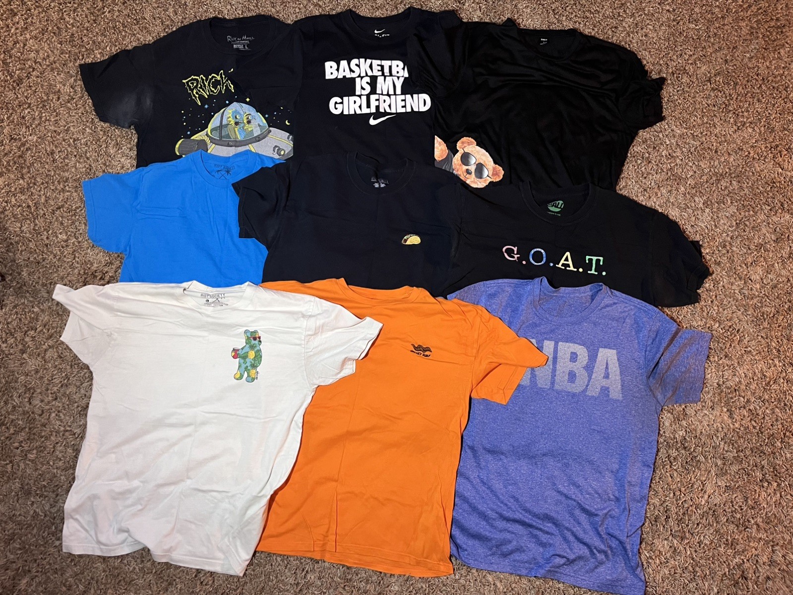Lot of 9 Men’s Cotton T-Shirts - Large - Smoke Free Home gallery