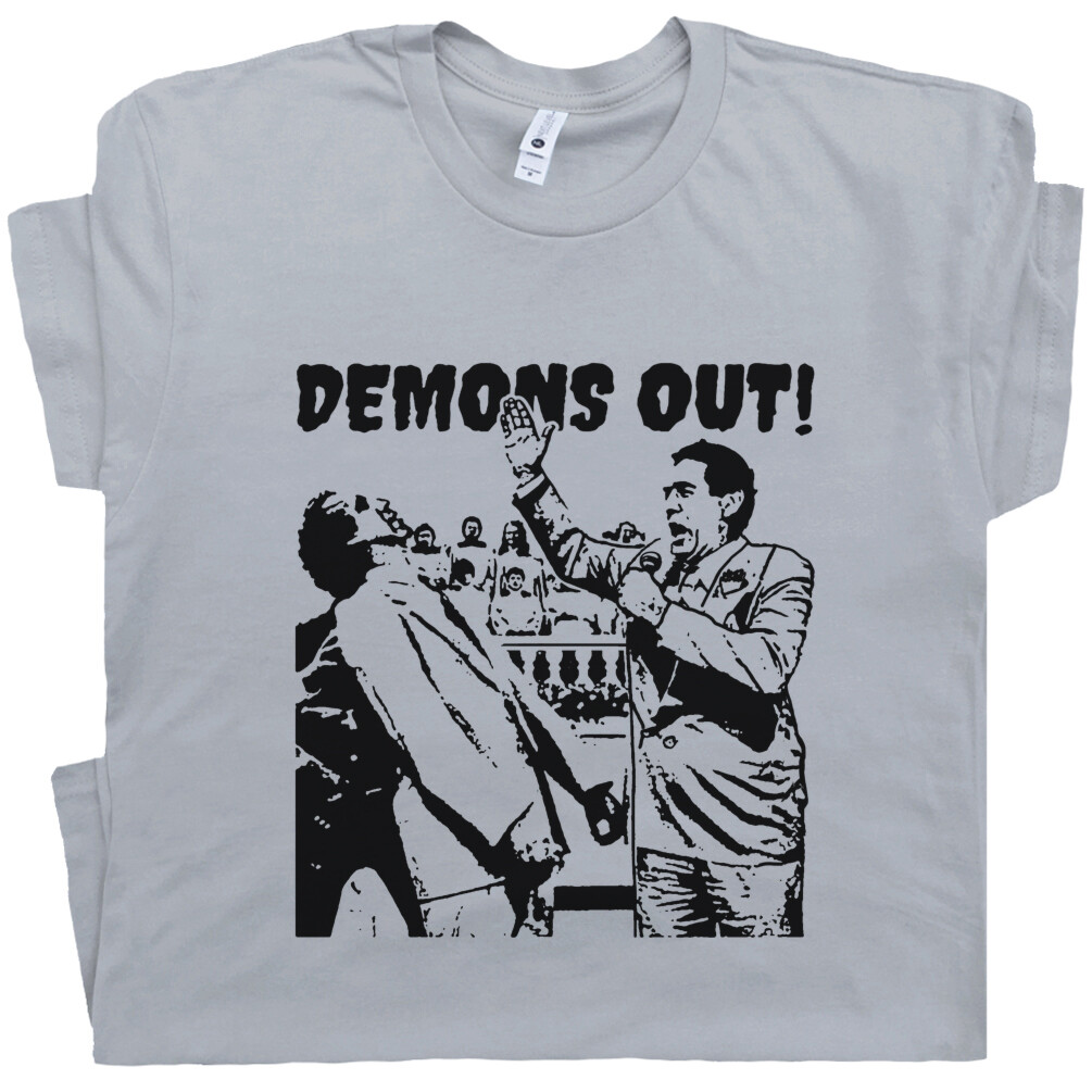 Demons Out T Shirt Weird Tee Shirts Occult Funny Dark Humor Unique Horror Movie gallery