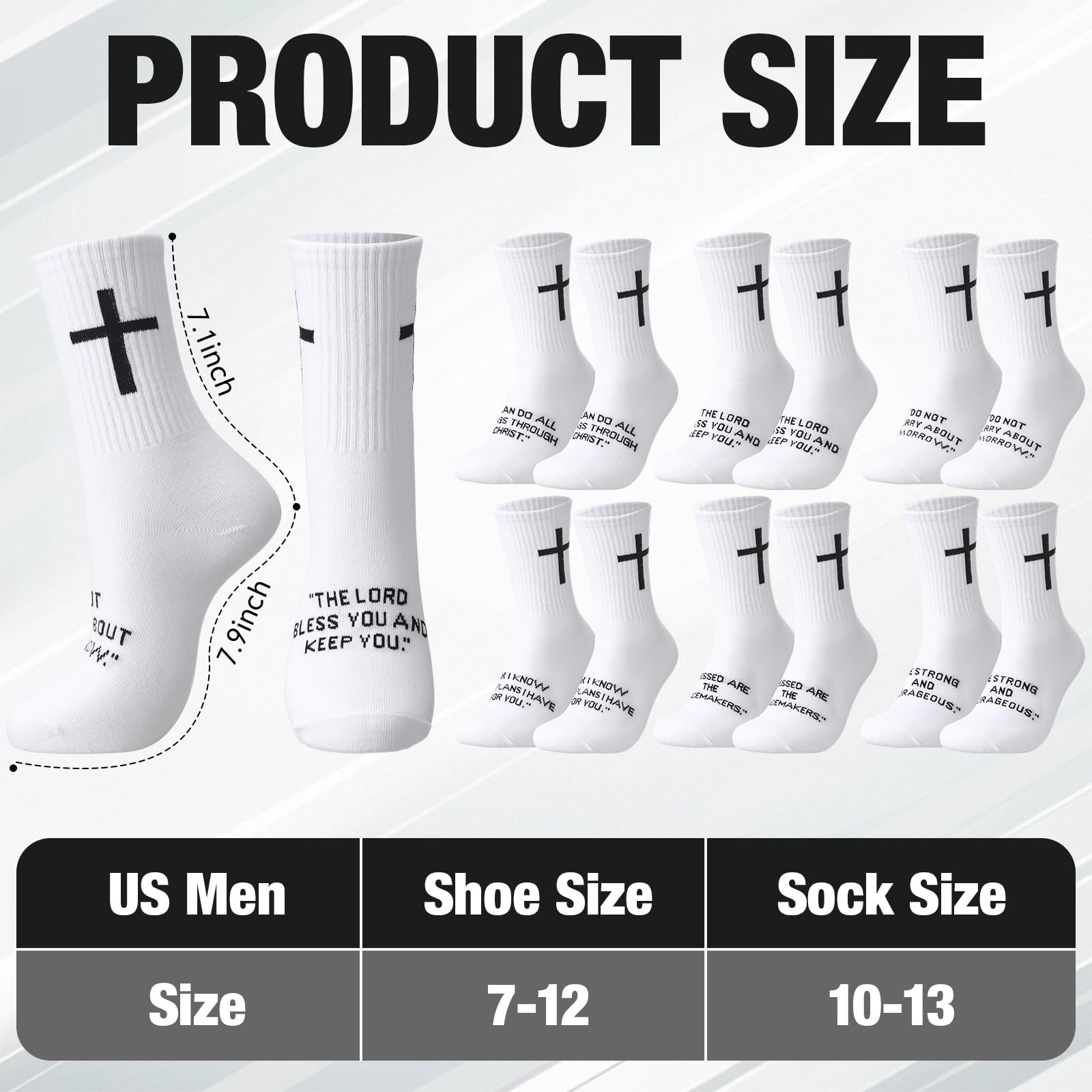Christian Socks Cross Prayer For Men Birthday Gift Dad Husband Grandpa gallery