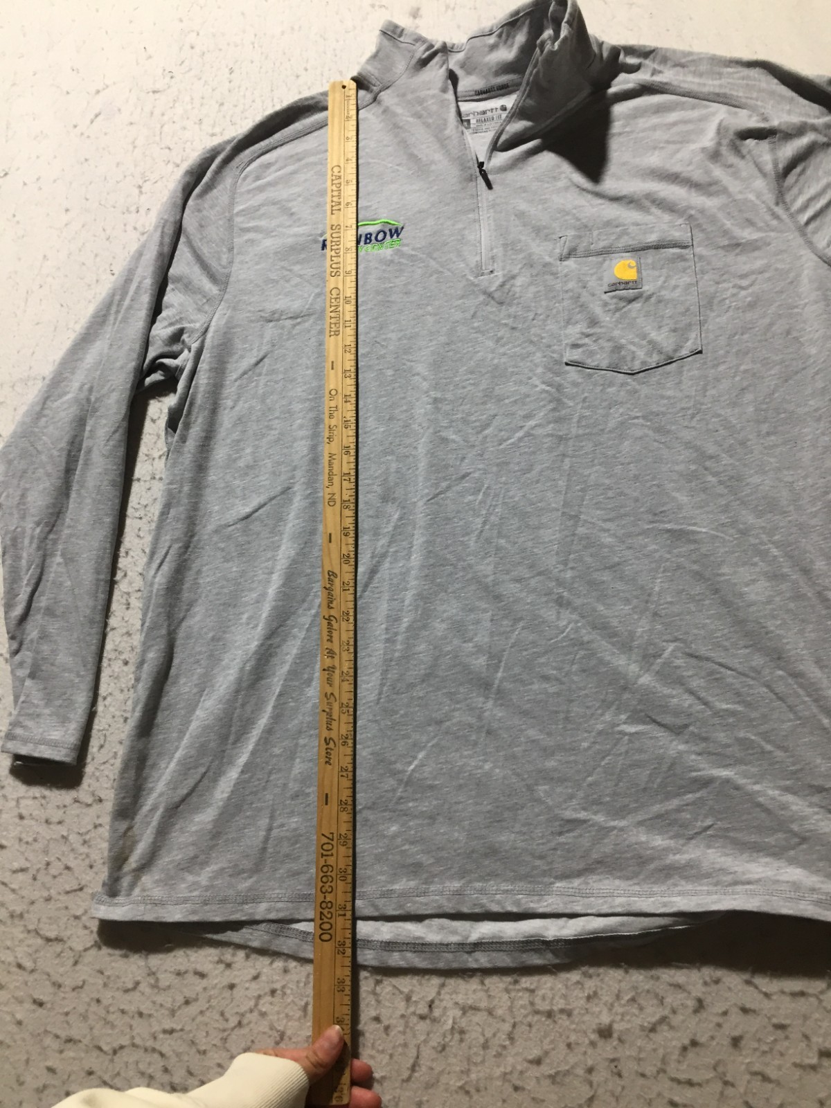Carhartt Force 1/4 Zip Shirt Mens 2XL Relaxed Fit COMPANY LOGO Long Slv Pocket gallery