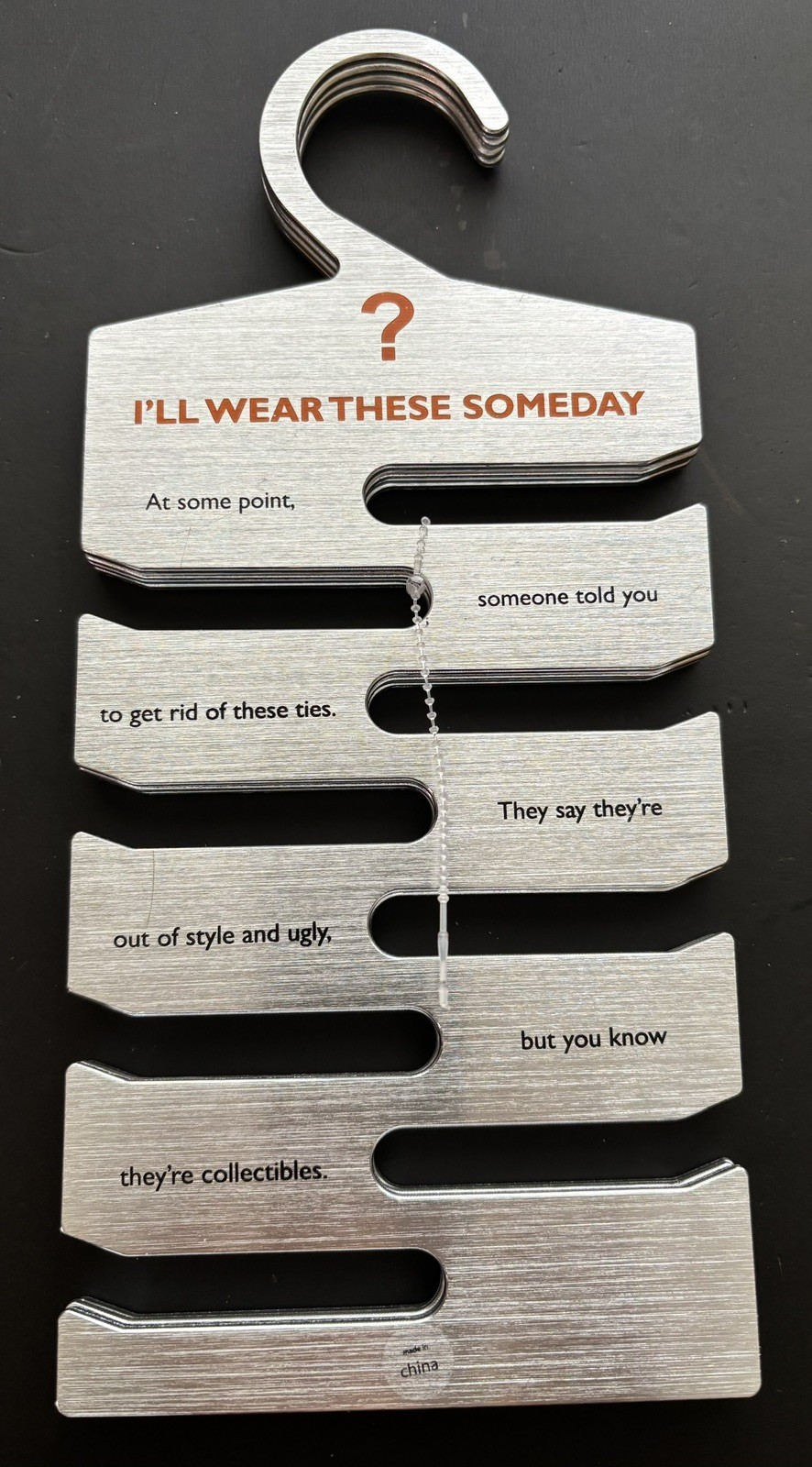 Fathers Day (4) Tie Hanger Organizers Labeled Humorous Metal Multiple Tie Hanger gallery