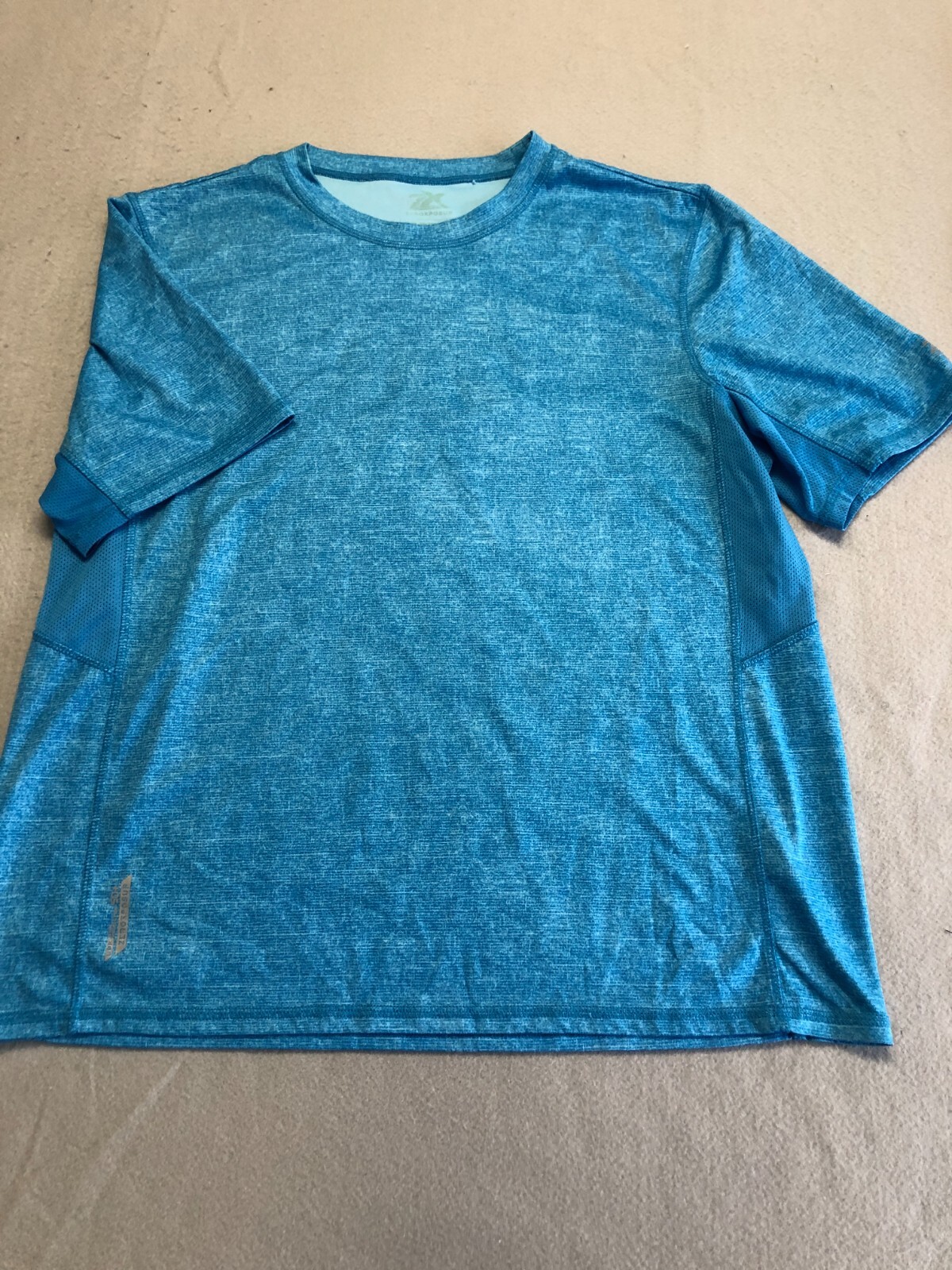 ZeroXposure Shirt Men’s Large Extra Blue Heather Knit Casual Activewear