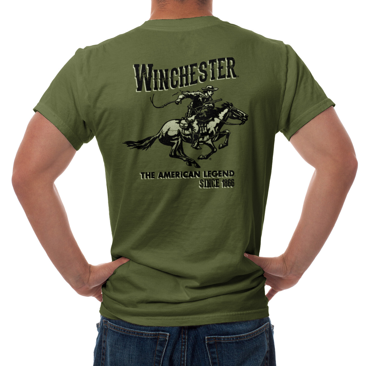 Winchester Pro - Vintage Horse and Rider Mens T-shirt gallery