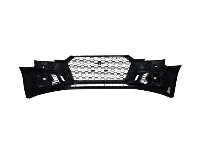 For 17-19 Audi B9 A4, RS4 Style Front Bumper with Chrome Front Grille w/PDC