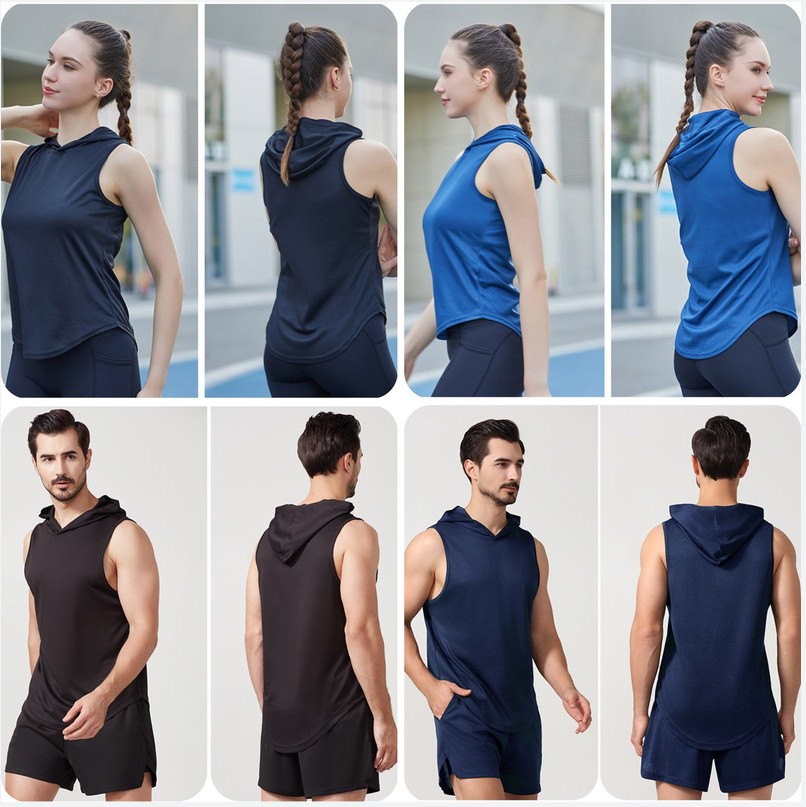 Quick Drying Vest For Men&Women Sweatshirt XL Sportswear Fitness Hooded T-Shirts gallery