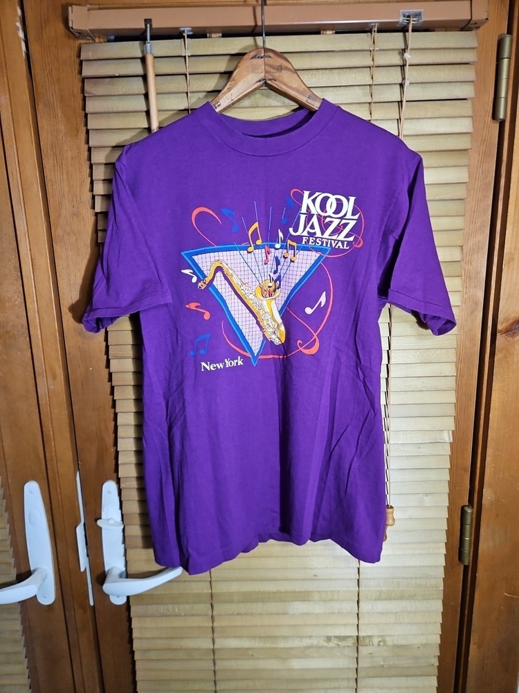 True Vintage 80s 90s Kool Cigarettes Jazz Festival New York NYC Tee T Shirt L