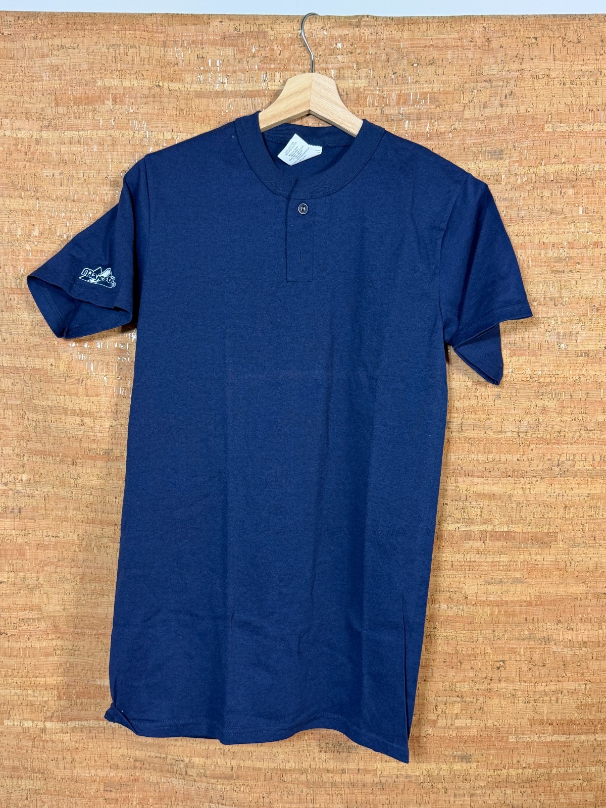 NWOT Majestic Navy Short Sleeve 2 Button Collar Men’s Size Small 5 pack