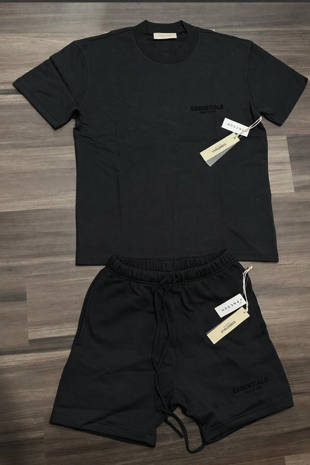 Black Essentials Tshirt/short set gallery