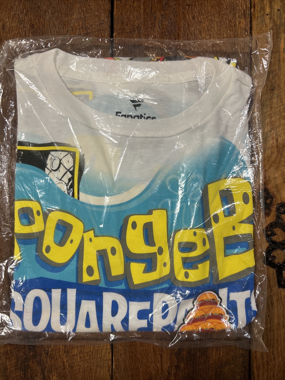 SpongeBob Squarepants AOP NASCAR Shirt Comic Strip Tee Adult LG Y2K HTF Sealed!! gallery
