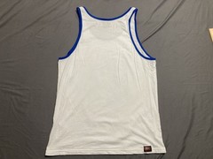 Puck Hcky Men’s White Uncle Sam Tank Top Merica Size Large