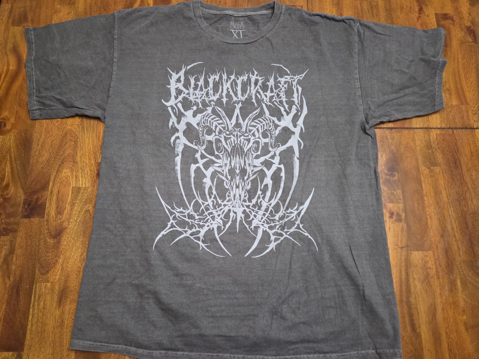 NWOT BlackCraft Cult Goat Skull Mineral Wash Tshirt Mens XL gallery
