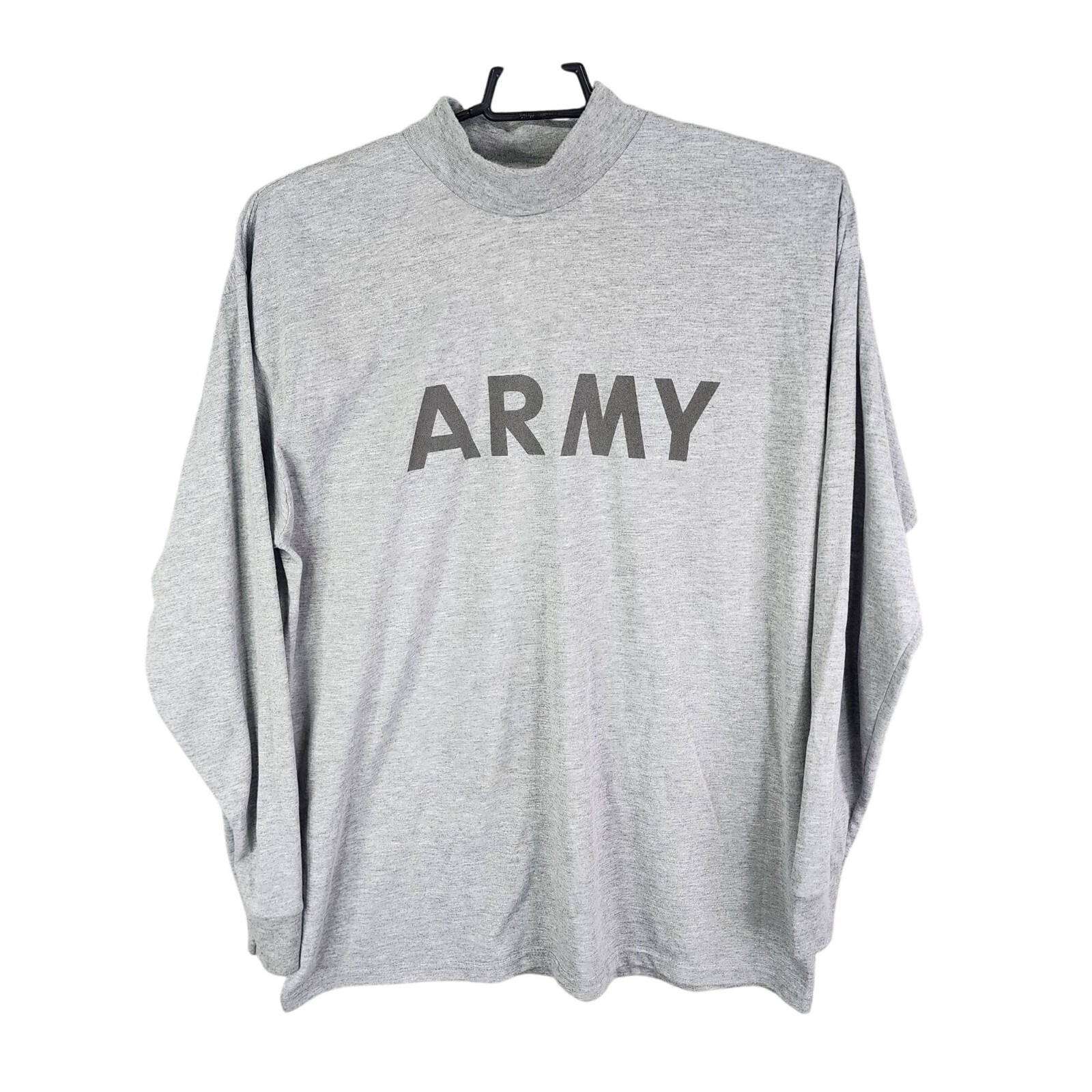 Mens Gray Army Physical Fitness Uniform Shirt Long Sleeve 100% Polyester Size XL gallery