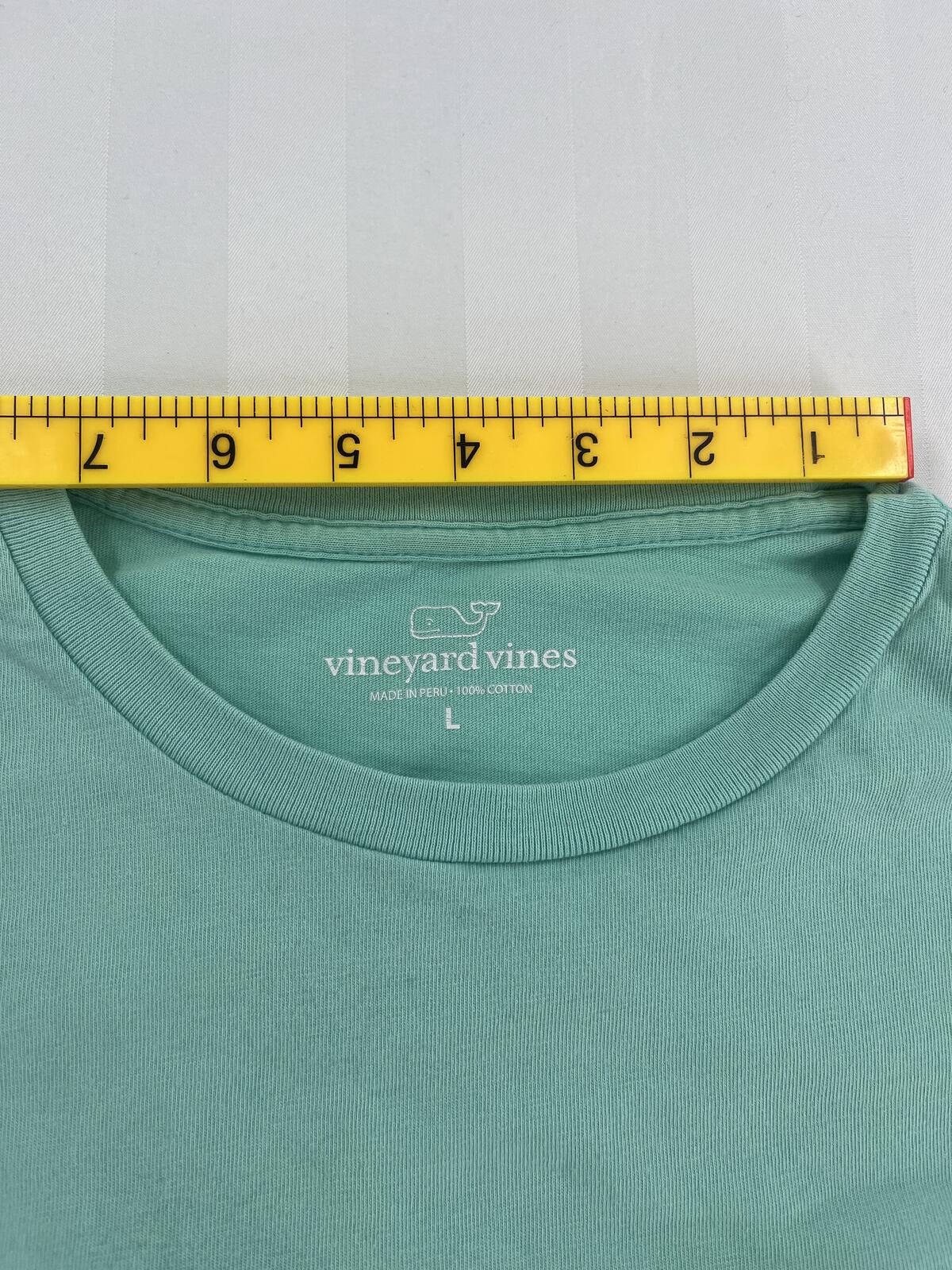 Vineyard Vines Mint Green Long Sleeve Pocket Graphic T-Shirt Men's L gallery