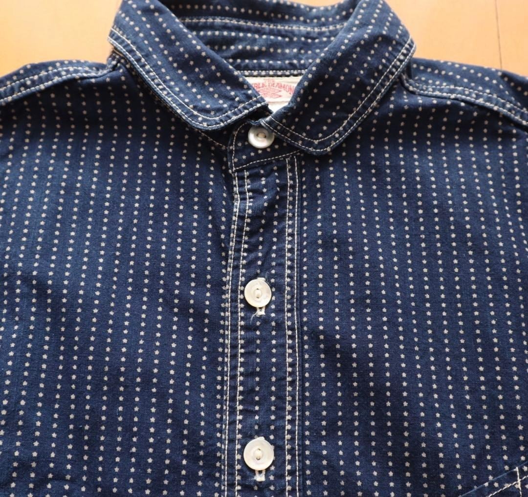 The Real McCoy's Double Diamond Indigo Star Wabash Work Shirt S Indigo Men’s gallery