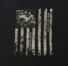 Buckhorn River USA Flag Eagle Graphic Tee Men M Black Crew Neck Cotton BRKS16176