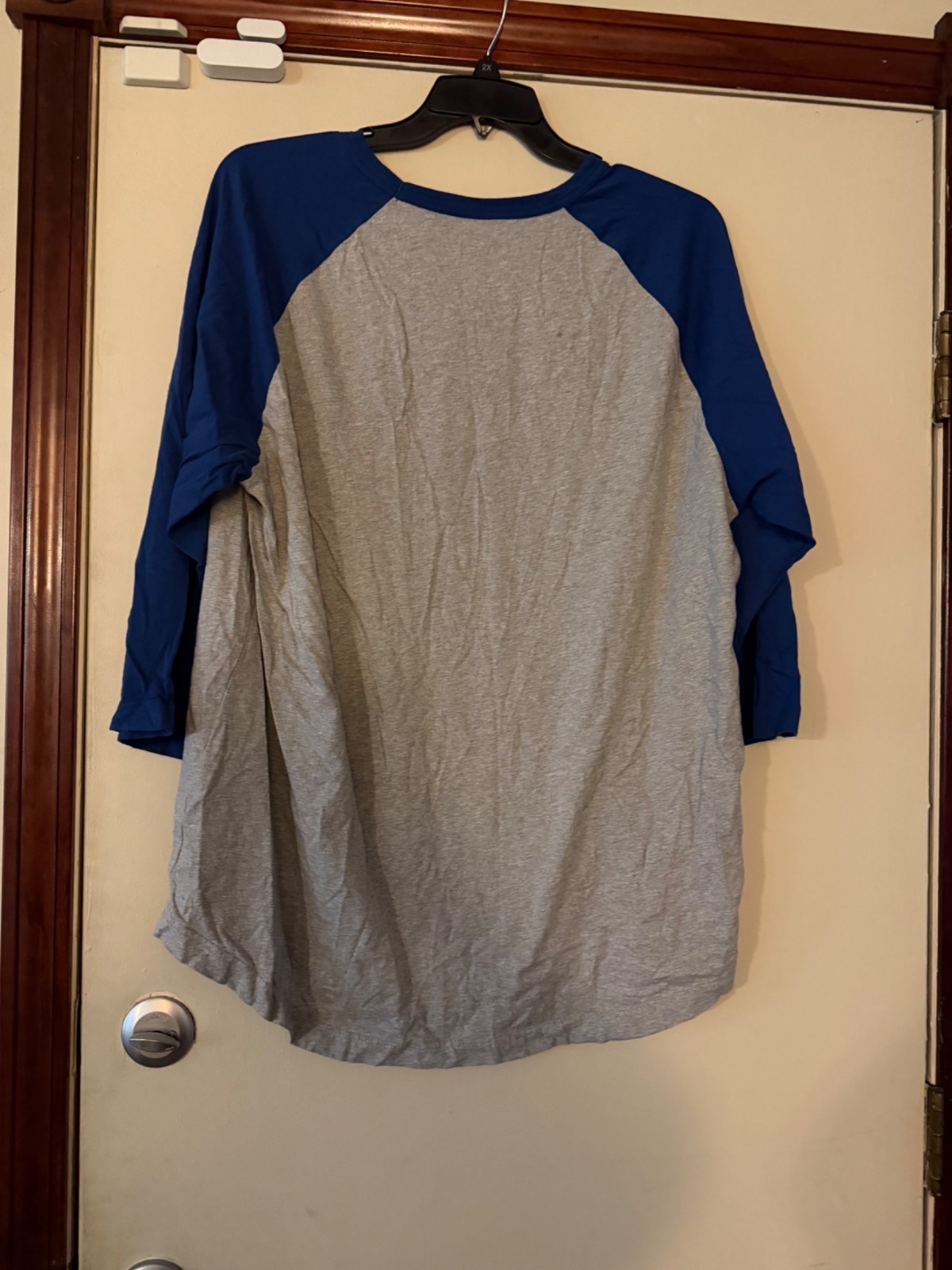 Sport-Tek Fort Wayne Metals Raglan Baseball Tee Shirt Gray Blue 2XL gallery