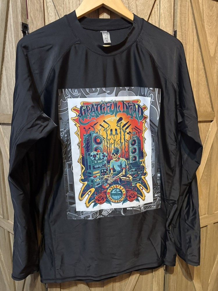 GRATEFUL DEAD COMPRESSION SWIM SHIRT RARE! XXL DAVID LEMIEUX