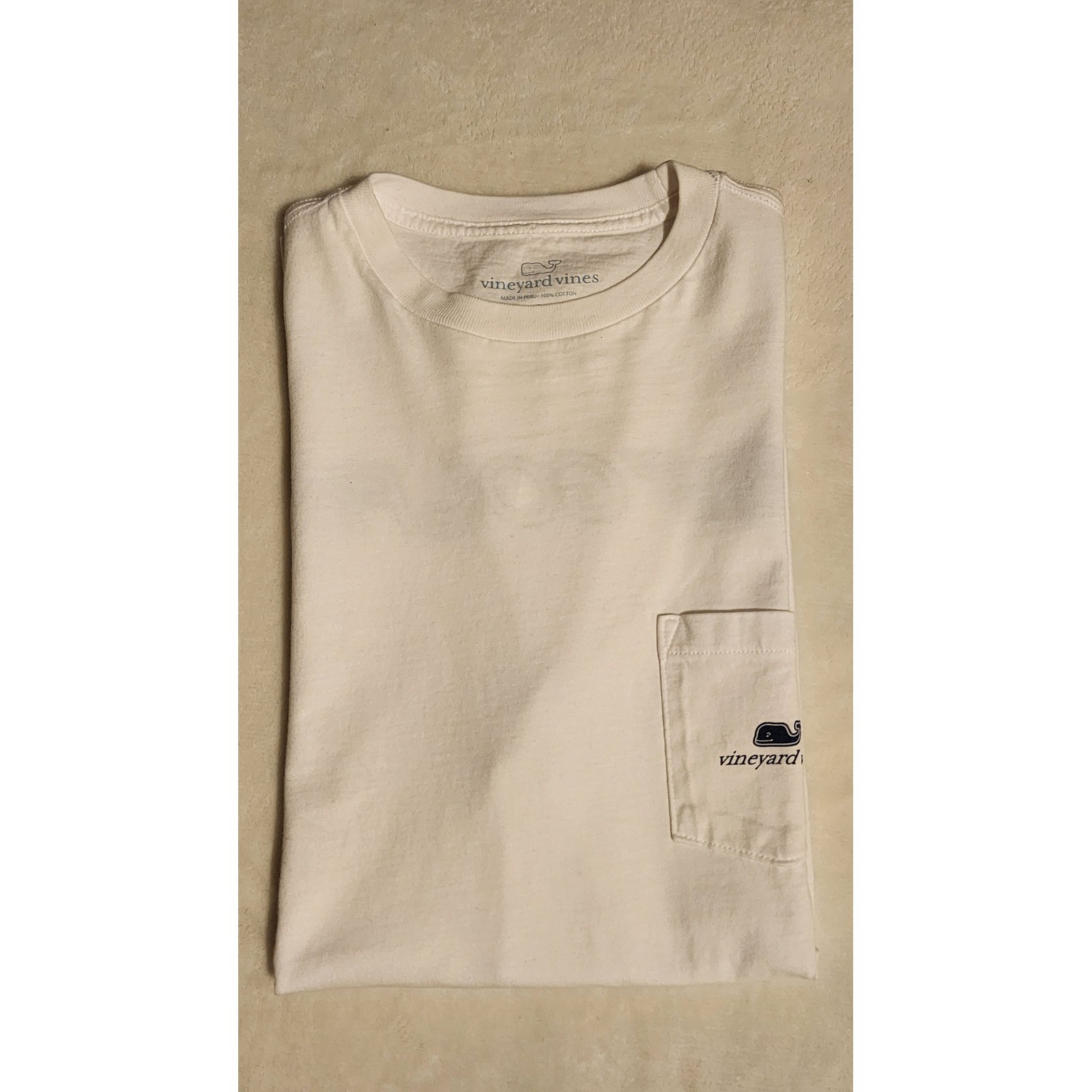 Vineyard Vines Mens White I Whale Golfing Short Sleeve Pocket T-Shirt Small gallery