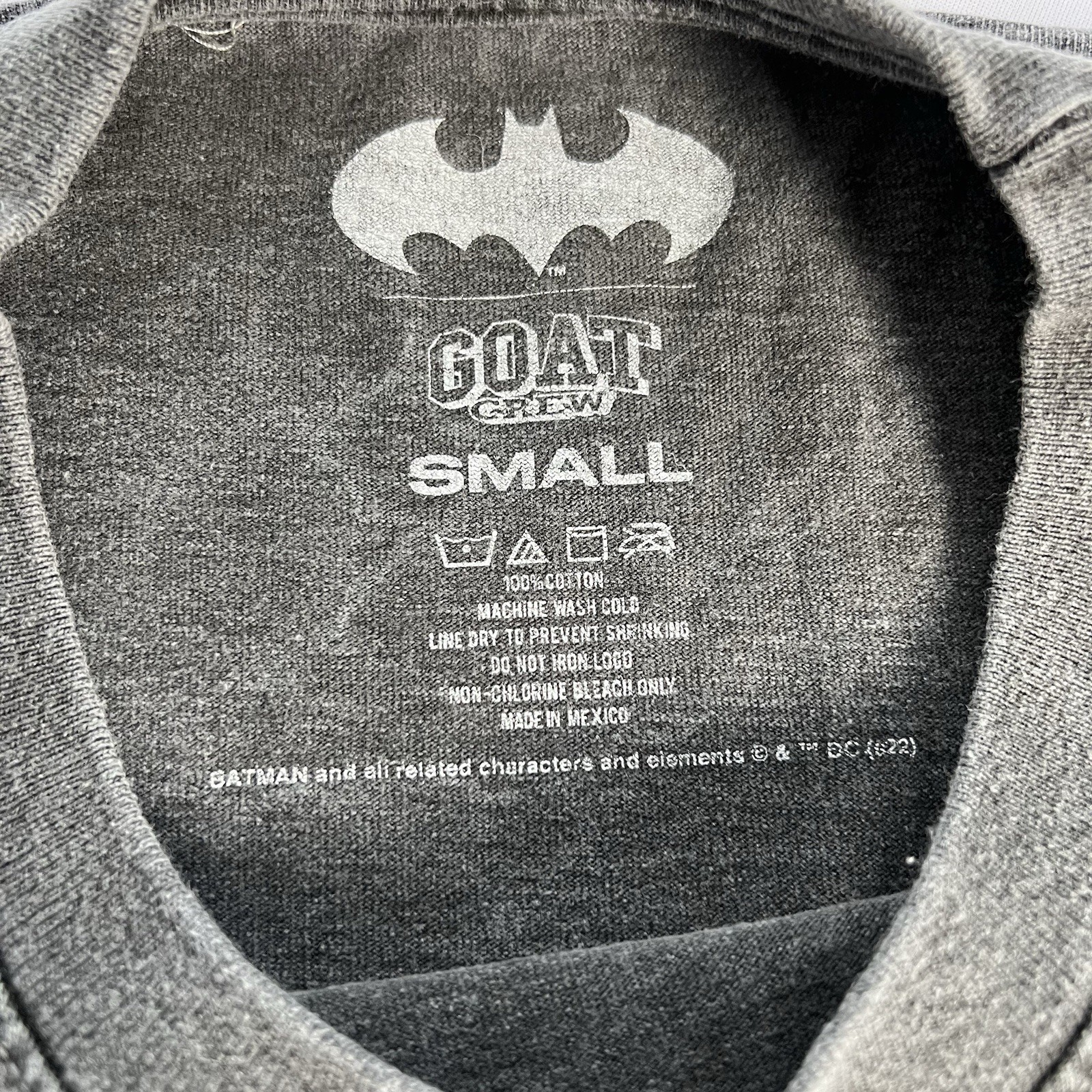 Goat Crew DC Comics Catwoman Graphic T-Shirt Men's Small Grey Mineral Wash Look gallery