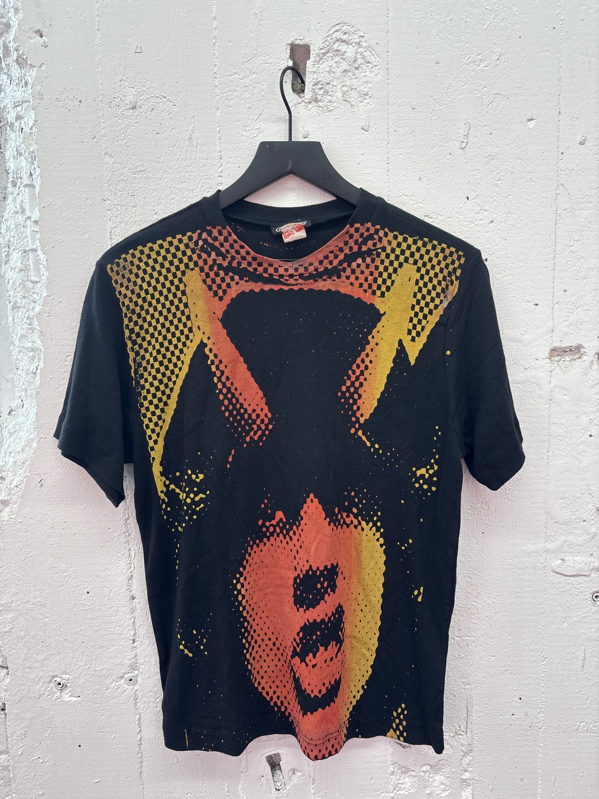 Vintage Glamhead Shirt Mens Medium Lightning Bolt Face Graphic 90s AC/DC gallery